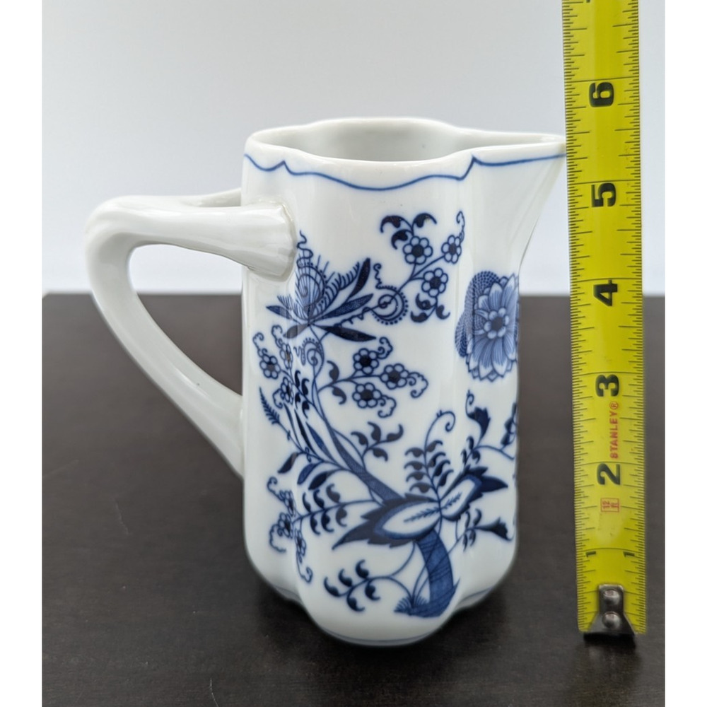 Vintage Blue Danube Blue Onion Jug Pitcher 5.5" Ribbon Banner Mark - Picture 11 of 11